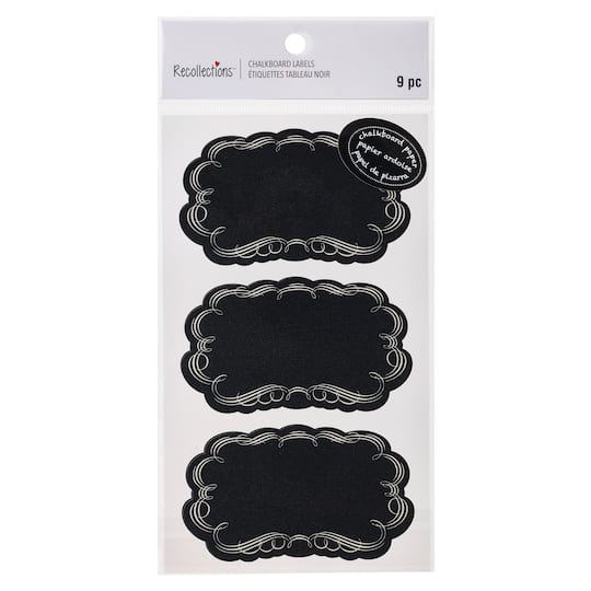 12 Packs: 9 ct. (108 total) Black Chalkboard Bubble Labels by Recollections&#x2122;